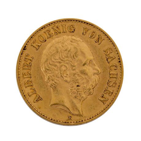 Sachsen/GOLD - 20 Mark 1894 E Albert, - Foto 1