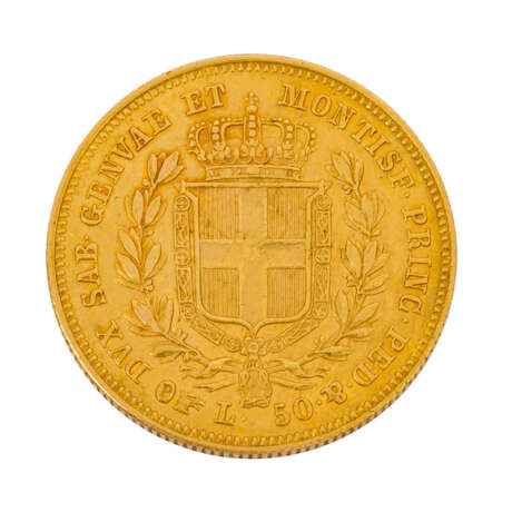 Selten! Italien/Sardinien/GOLD - 50 Lire 1836, Carl Albert, - photo 2