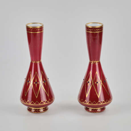Vase “A pair of vases from the Imperial Glass Factory. Mid 19th century.”, Glass, Eclecticism, Russia, 1850 - photo 2