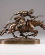 Yevgeny Alexandrovich Lanceray. JEVGENIJ ALEXANDROWTISCH LANCERAY 1848 Morschansk - 1886 Charkiw REITENDER KOSAKE Bronze