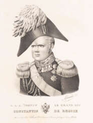 AUGUSTE FOUCAUD 1786 Périgueux (Dordogne) - 1864 Angoulême (nach) Portrait des Großfürsten Konstantin Pawlowitsch Lithografie auf Papier. 49 cm x 33