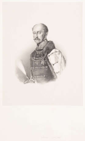 DIVERSE KÜNSTLER Tätig im 19. Jahrhundert Vier Portraits Lithografie auf Papier. Min. 44 - photo 1