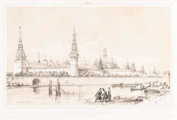 ANDRÉ DURAND 1807 Amfreville-la-Mi-Voie - 1867 Paris (nach) Ansicht des Moskauer Kremls Lithografie auf Papier. 35