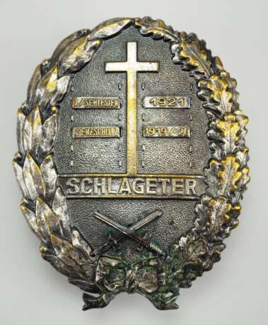 Freikorps: Schlageter Schild, 2. Form - O./Schlesien 1921 / Grenzschutz 1919/20. - photo 1