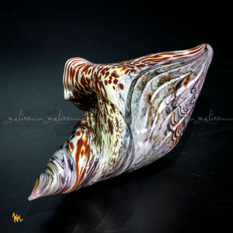 “Glass shell Turtle” Colored glass Glassblowing морской Russia 2021 - photo 1