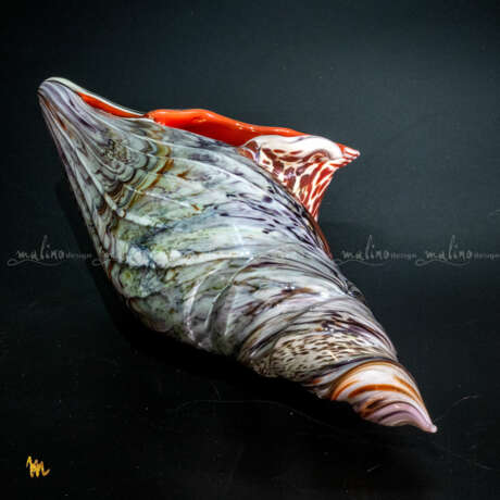 “Glass shell Turtle” Colored glass Glassblowing морской Russia 2021 - photo 2