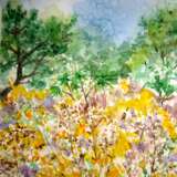 Gemälde „im Wald“, Aquarellpapier, Aquarell, Naturalismus, Ländliche Landschaft, Ukraine, 2020 - Foto 1