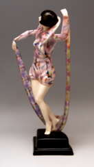 Goldscheider Vienna Figurine Veil Dance Model 5570 by Stephan Dakon, circa 1926