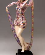 Stephan Dakon (1904-1992). Goldscheider Vienna Figurine Veil Dance Model 5570 by Stephan Dakon, circa 1926