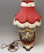 Tischlampe. Goldscheider Vienna Table Lamp Lady Dancer Ruth Figurine Rosé Model 5171