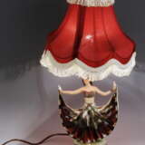 Goldscheider Vienna Table Lamp Lady Dancer Ruth Figurine Rosé Model 5171 Goldscheider Vienna Keramik Art Deco Österreich 1925-1930 - Foto 4