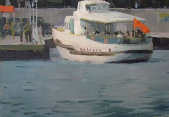 Прогулочный катер Valery Artamonov Karton Ölfarbe Impressionismus Marinemalerei - Foto 2