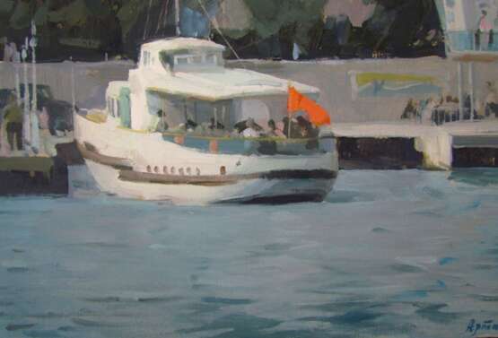 Прогулочный катер Valery Artamonov Karton Ölfarbe Impressionismus Marinemalerei - Foto 3