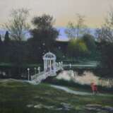Evening Pond Canvas Oil paint Realism Landscape painting Ukraine 2020 - photo 1