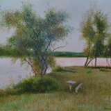 Gemälde „Weide am Fluss“, Leinwand, Ölfarbe, Impressionismus, Landschaftsmalerei, Ukraine, 2020 - Foto 1