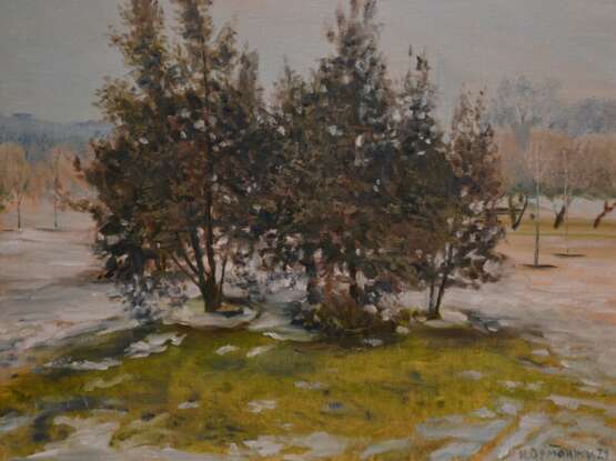 Painting “SPRING COMING”, Canvas, Oil paint, Impressionist, Landscape painting, Ukraine, 2021 - photo 1