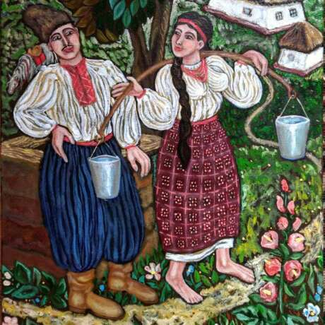 Design Painting “Galya carries water”, Canvas, Oil paint, Ukraine, 2020 - photo 1