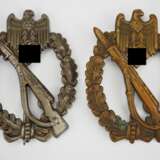 Lot von 2 Infanterie-Sturmabzeichen, Bronze - hohl geprägt. - фото 2