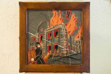 Synagogue en feu