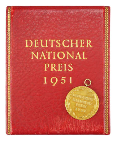 DDR: Deutscher National Preis, 1951, im Etui. - Foto 1