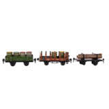 MÄRKLIN drei Güterwagen, Spur 0, 1930-1955, - Foto 4