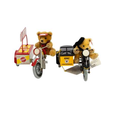 STEIFF/TUCHER & WALTHER zwei Blechmotorräder mit Teddybären, - photo 5