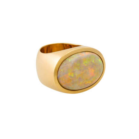 Ring mit ovalem Opal mit lebhaftem Farbspiel - Foto 1