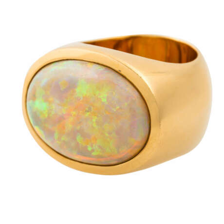 Ring mit ovalem Opal mit lebhaftem Farbspiel - photo 5