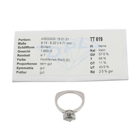 JACOBI Solitärring mit Brillant von 1,87 ct, - photo 6