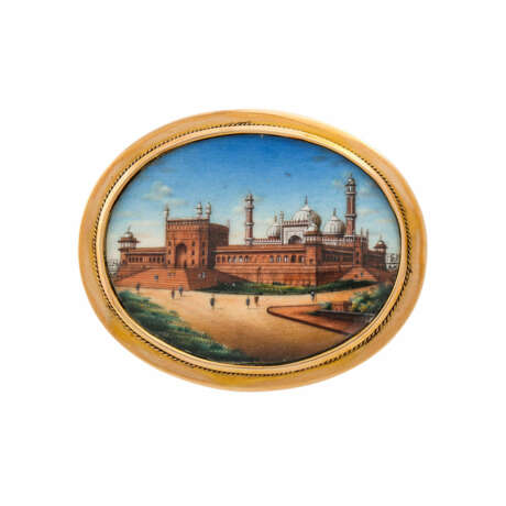 Brosche mit Darstellung der Jama Masjid (Delhi), - фото 1