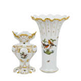 HEREND 2 Vasen und 1 Schale 'Rothschild', 20. Jahrhundert - Foto 2