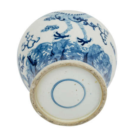 Blau-weißer Balustertopf, CHINA, 19. Jahrhundert. - Foto 5