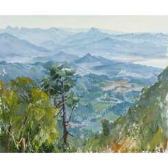 ANDERBOUHR, PAUL JEAN (1909-2006, französischer Künstler), "Korsische Landschaft bei Ajaccio",