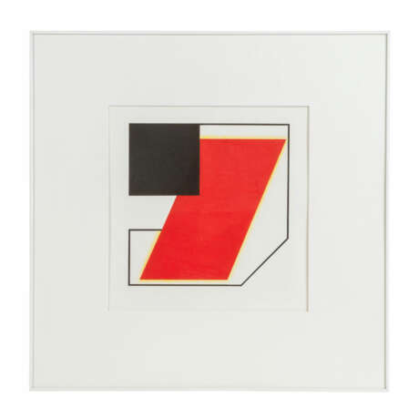 PFAHLER, GEORG KARL (1926-2002), "Komposition mit roter Farbfläche", - Foto 2