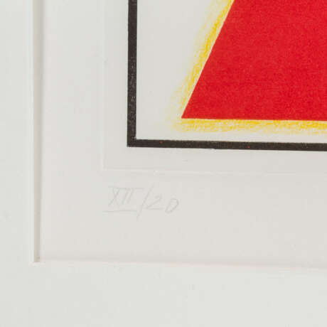 PFAHLER, GEORG KARL (1926-2002), "Komposition mit roter Farbfläche", - photo 4