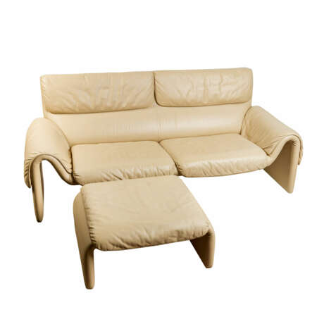 DE SEDE "Zweier Lounge Sofa mit passendem Ottoman" - photo 1