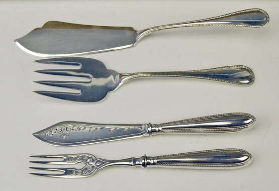 Silver 26-Piece Flatware Fish Cutlery 12 Persons Koch & Bergfeld Germany c.1900 Koch & Bergfeld Модерн Германия 1910 г. - фото 4