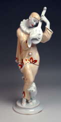 Rosenthal Art Déco Figurine Pierrot 'Ash Wednesday' Max Valentin Germany, 1922