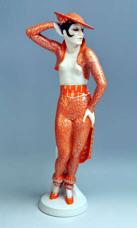 Art Deco Figurine Spanish Lady Dancer 'Carmen' Rosenthal Germany height 15.94 in Фарфоровый завод Розенталь (Rosenthal) Вольфганг Шварцкопф (1886-1943) Фарфор Ар-деко Германия 1934 г. - фото 1