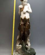 Porzellanmanufaktur Rosenthal. Very Large Porcelain Figure Faun with Crocodile Rosenthal Selb, Germany