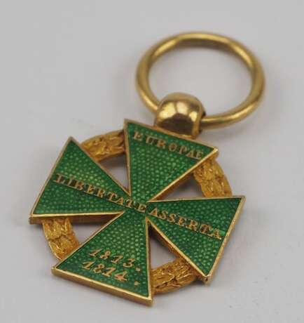 Österreich: Armee-Kreuz 1813/1814 in Gold, Miniatur. - photo 2