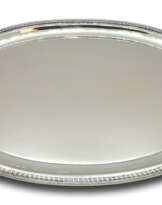 Viennese Art Nouveau Oval Silver Platter Schwarz & Steiner, 1922 Viennese Art Nouveau Oval Silver Platter Schwarz & Steiner, 1922