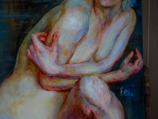 Painting “Fear”, Canvas, Oil paint, Contemporary art, Genre Nude, Russia, 2020 - photo 2