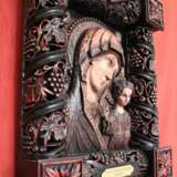Икона Казанской божьей матери Limewood Wood carving Religious genre Russia 2018 - photo 2