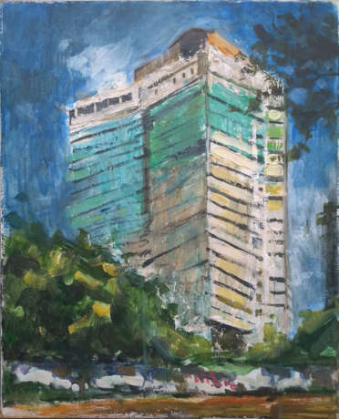 Painting “Abandoned otel Parus, Dnipro city”, Canvas, 