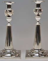 Silver Pair of Candlesticks Period of Classizism Augsburg Germany Haller Silver Pair of Candlesticks Period of Classizism Augsburg Germany Haller