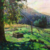 Колодец Canvas on the subframe Oil paint Realism Rural landscape Russia 2021 - photo 1