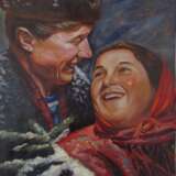 Влюбленные Картон Масляные краски Импрессионизм Портрет Украина - фото 1