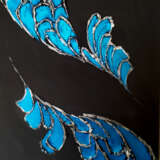 Design Painting “Indigo wings”, Canvas on the subframe, Structural paste, Abstractionism, Russia, 2021 - photo 1