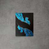 Design Painting “Indigo wings”, Canvas on the subframe, Structural paste, Abstractionism, Russia, 2021 - photo 3